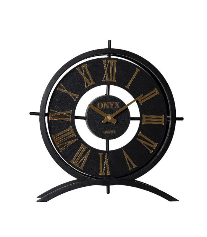 ساعت رومیزی مدل ژانت مشکی طلایی ساعت رومیزی مدل ژانت مشکی طلایی