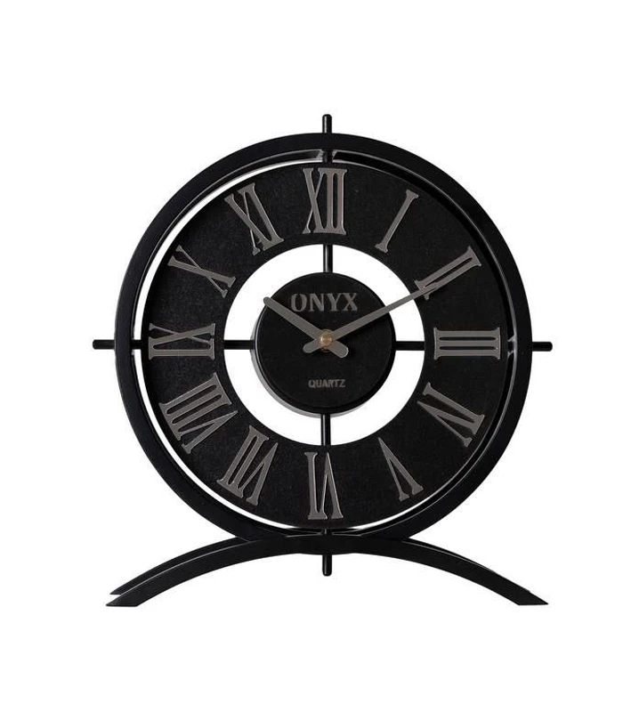 ساعت رومیزی مدل ژانت مشکی نقره ای ساعت رومیزی مدل ژانت مشکی نقره ای