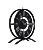 ساعت رومیزی مدل ژانت مشکی نقره ای