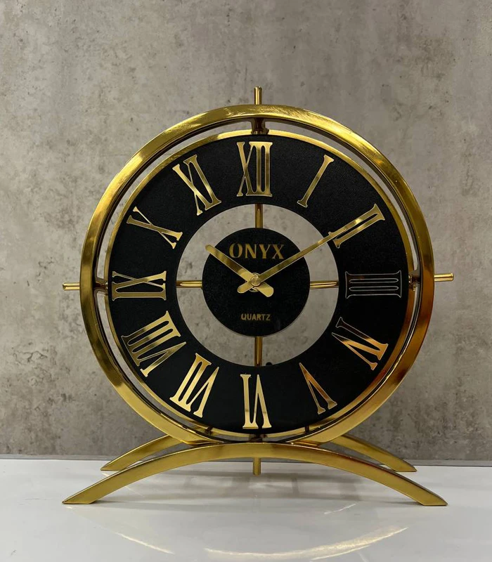 ساعت رومیزی مدل ژانت طلایی مشکی