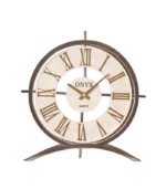 ساعت رومیزی مدل ژانت نقره ای کرم