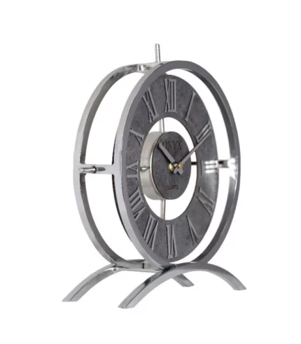 ساعت رومیزی مدل ژانت نقره ای