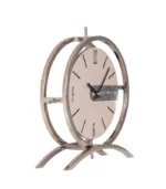 ساعت رومیزی مدل فلور نقره ای کرم