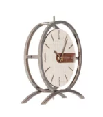 ساعت رومیزی مدل فلور طلایی کرم