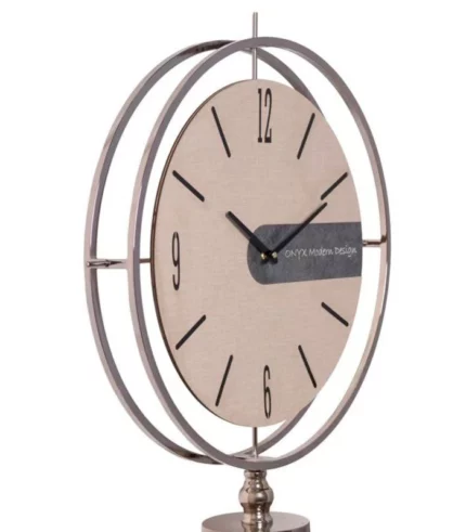 ساعت ایستاده مدل فلور نقره ای کرم