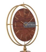 ساعت ایستاده مدل فلور طلایی چوبی