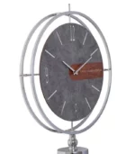 ساعت ایستاده مدل فلور نقره ای طوسی