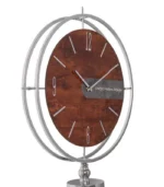 ساعت ایستاده مدل فلور نقره ای چوبی