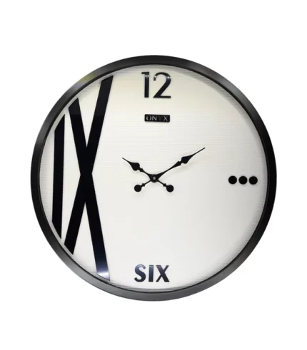 ساعت دیواری مدل لونا سفید مشکی