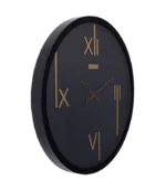 ساعت دیواری مدل تینا مشکی طلایی