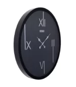 ساعت دیواری مدل تینا مشکی نقره ای