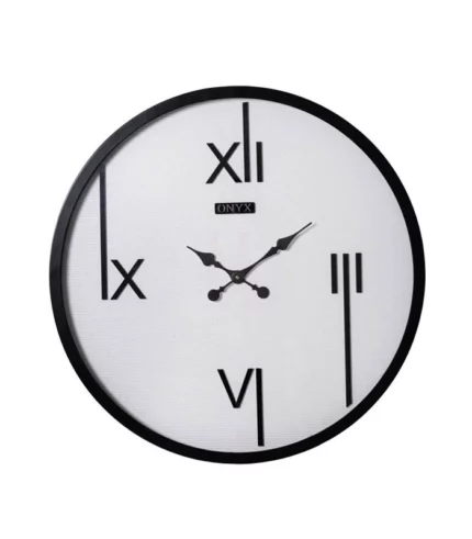 ساعت دیواری مدل تینا سفید مشکی