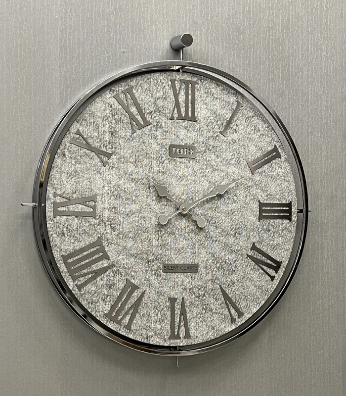 ساعت دیواری مدل ویکتوریا نقره ایی